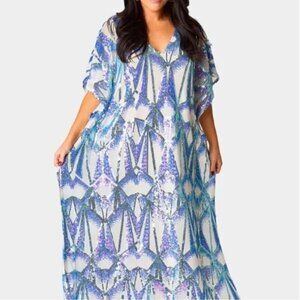 BuddyLove Atlas Sequin Caftan Maxi Dress - NWT